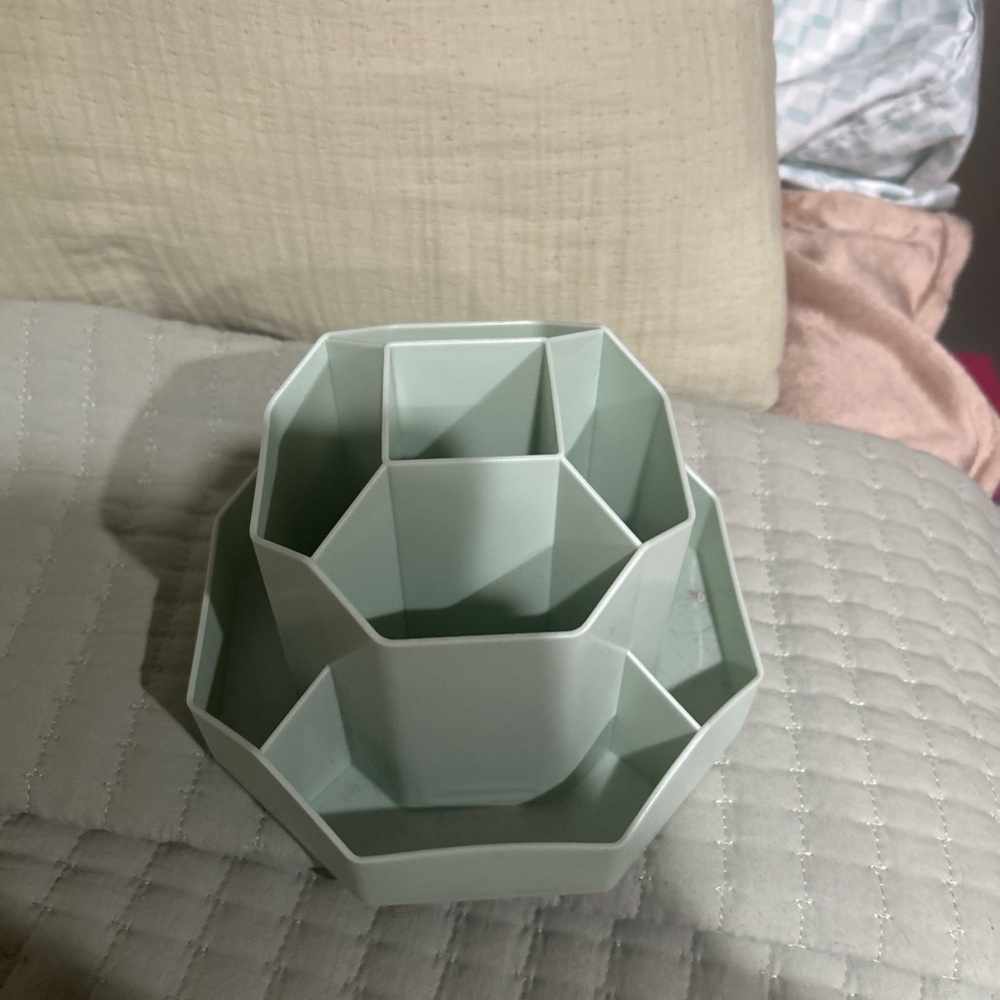 Mint Green Geometric Organizer with 9 compartments